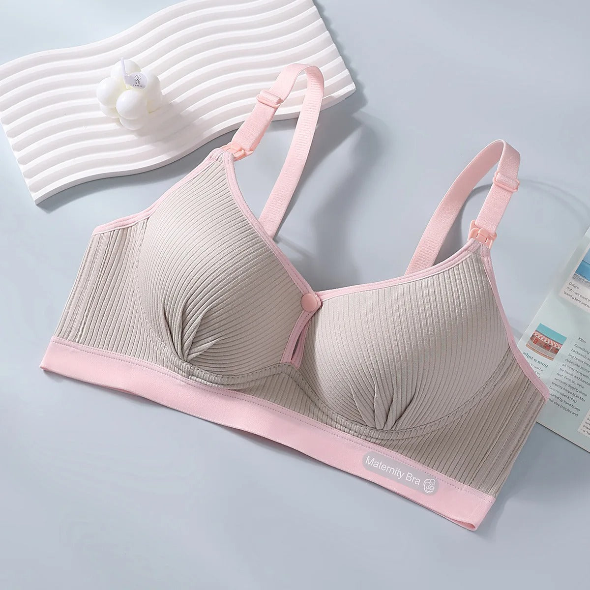 Cotton Double Button Breastfeeding Bra