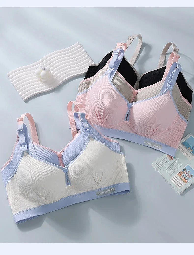 Cotton Double Button Breastfeeding Bra