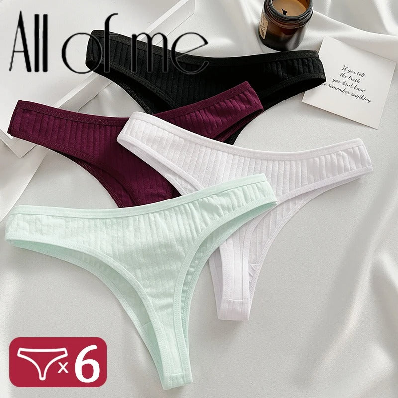 6PCS/Set Cotton Panties G-String