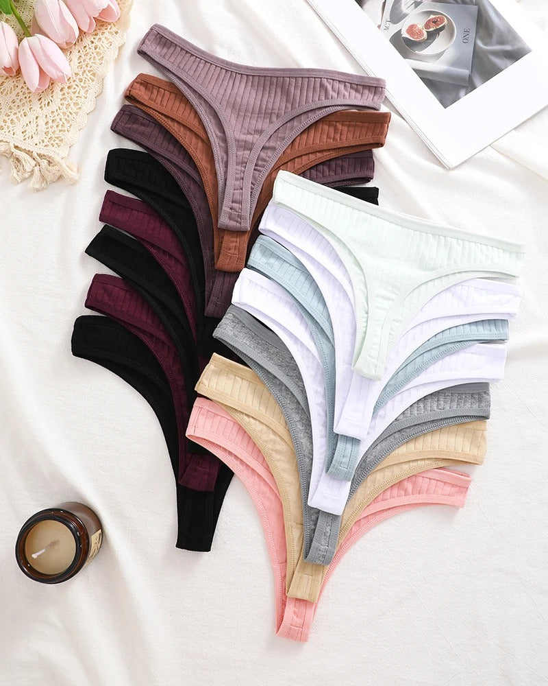 15Pcs Cotton Panties G-String Women Panties