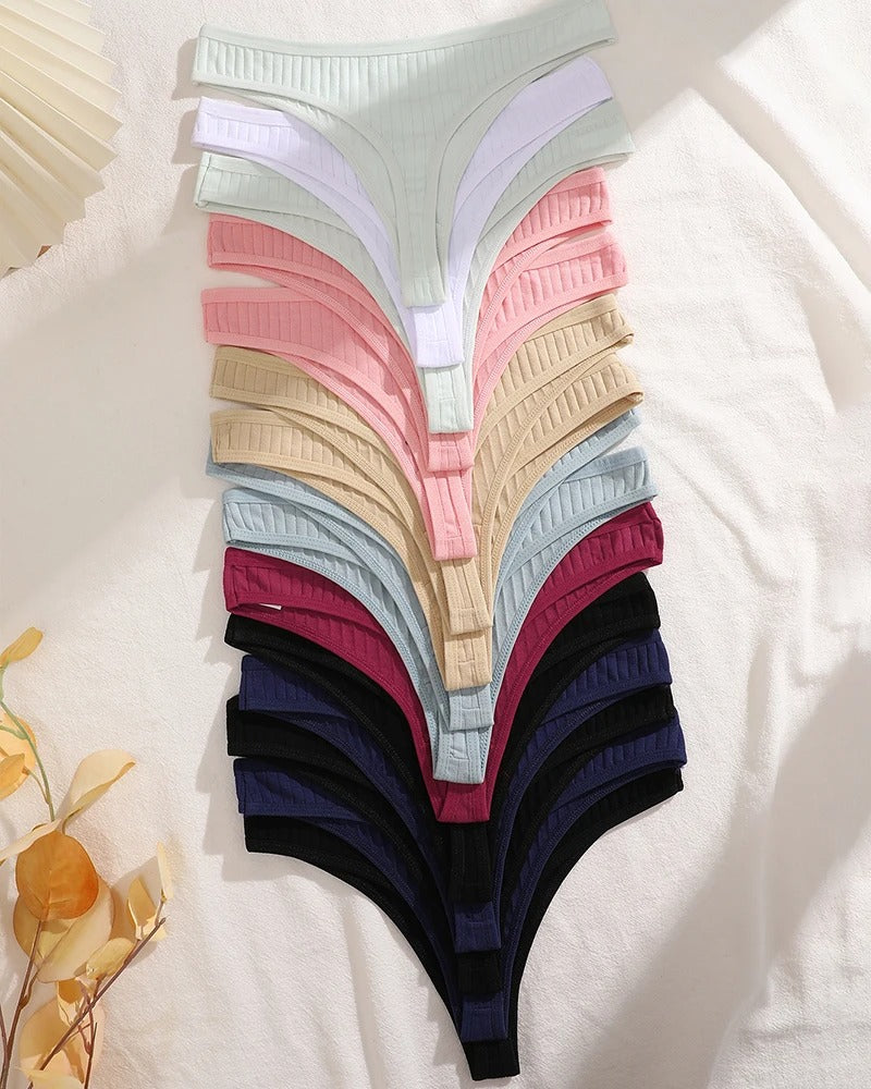 15Pcs Cotton Panties G-String Women Panties