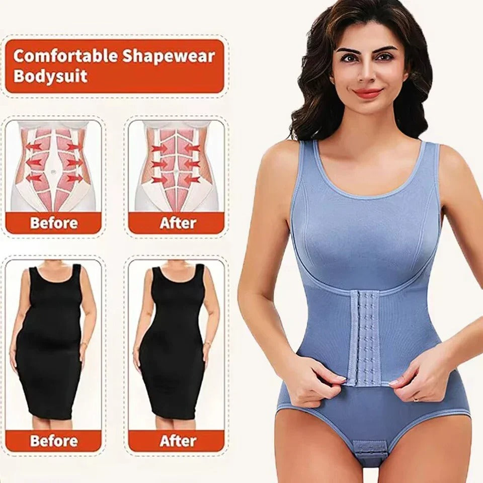 2025 New Bodysuit Shapewear with Zipper Belt Women