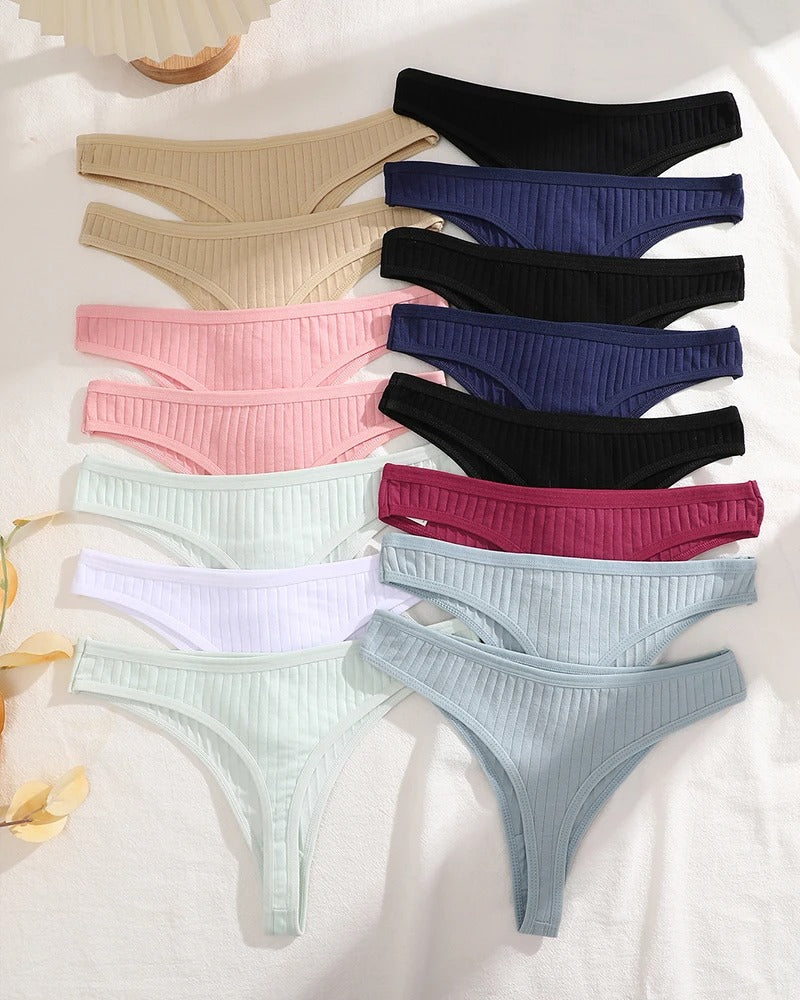 15Pcs Cotton Panties G-String Women Panties
