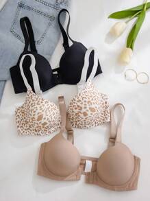 Pcs Push Up T-Shirt Bra With Front Closure