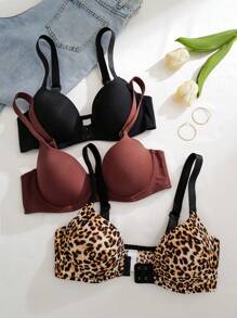 Pcs Push Up T-Shirt Bra With Front Closure