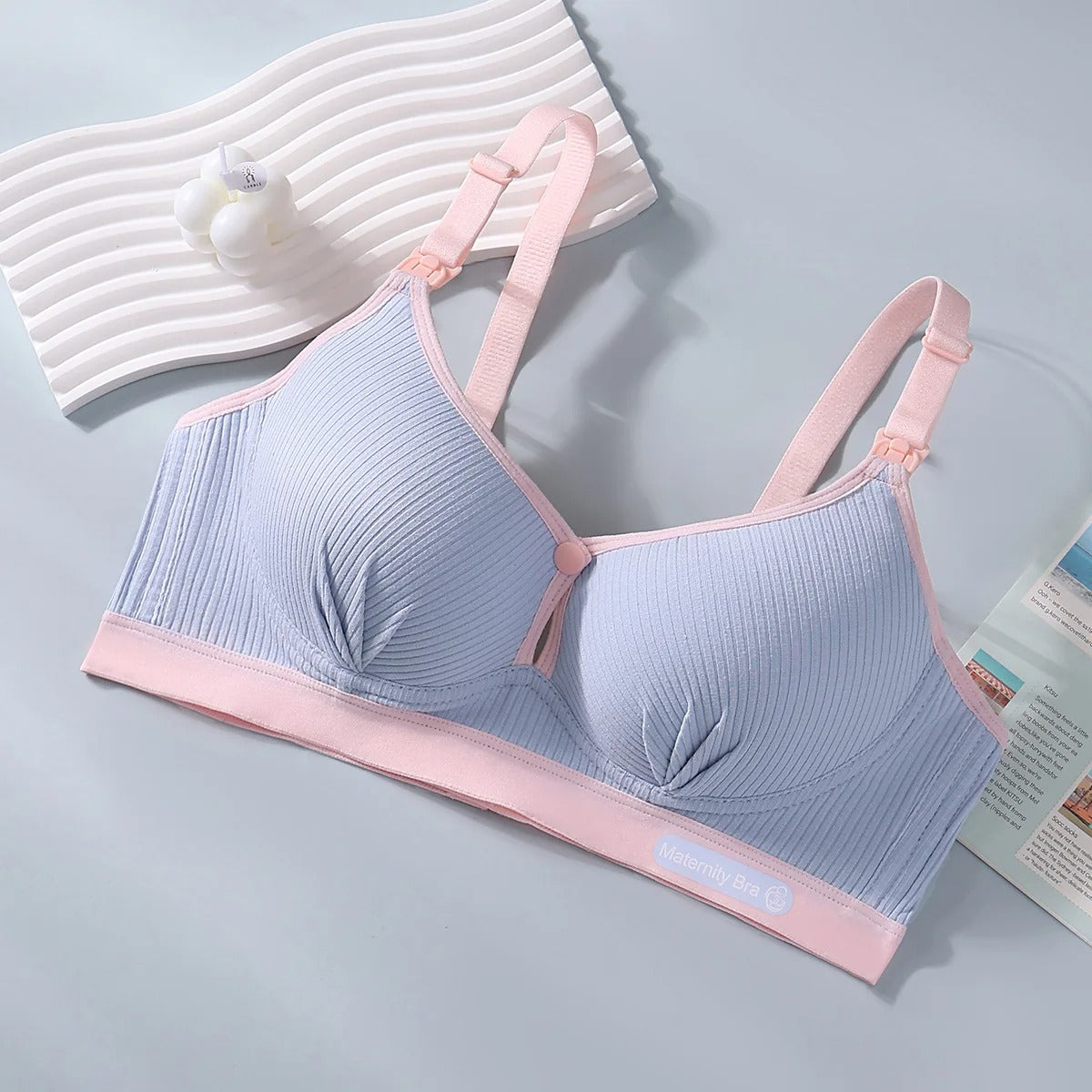 Cotton Double Button Breastfeeding Bra