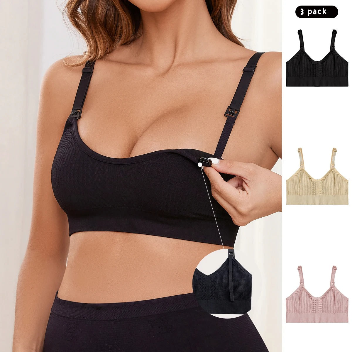 3 PCS Women's Nursing Bra