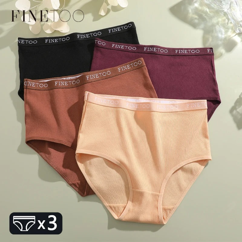 3Pcs/Set Women's Ribbed Striped