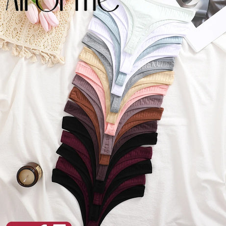 15Pcs Cotton Panties G-String Women Panties
