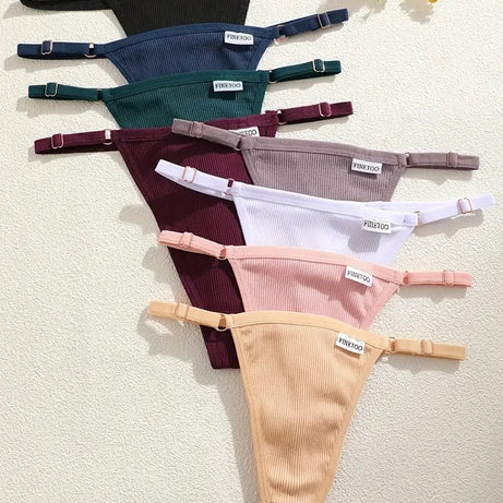 5Pcs Women's Cotton Adjustable Waist