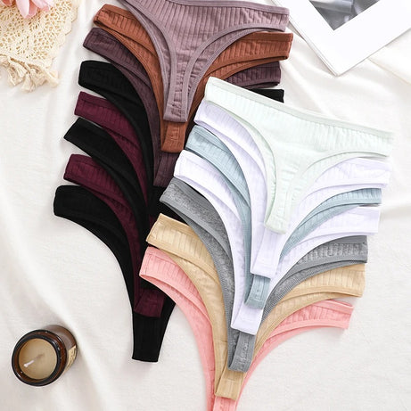 15Pcs Cotton Panties G-String Women Panties