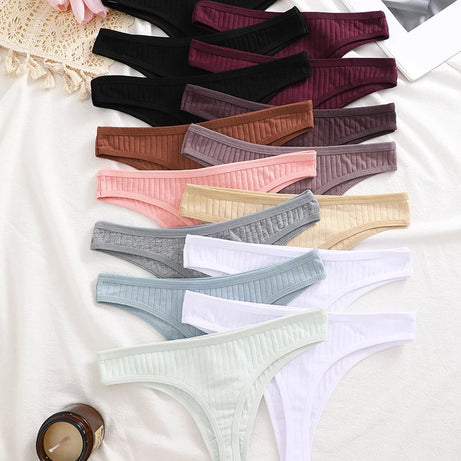 15Pcs Cotton Panties G-String Women Panties