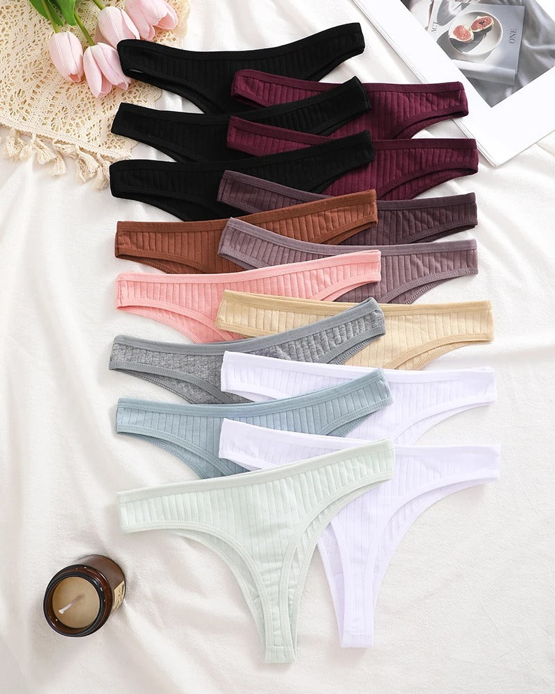 15Pcs Cotton Panties G-String Women Panties