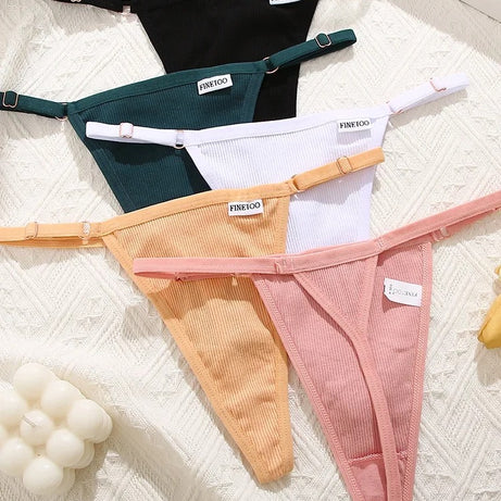 5Pcs Women's Cotton Adjustable Waist