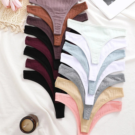 15Pcs Cotton Panties G-String Women Panties