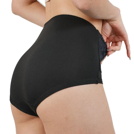 4Pcs Women High Panties Lace Floral Crochet