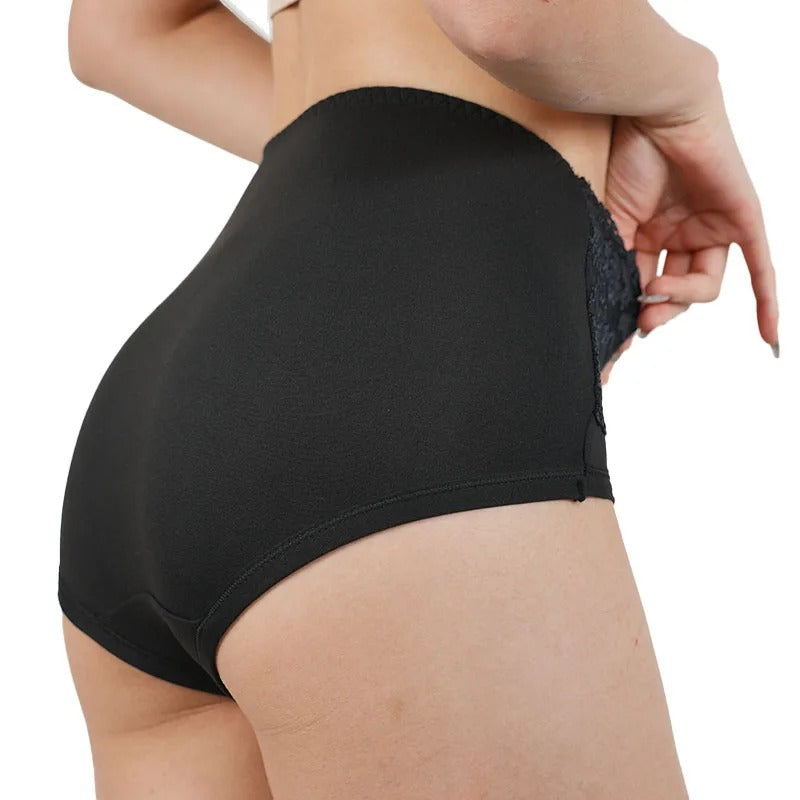 4Pcs Women High Panties Lace Floral Crochet