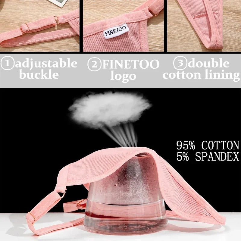 5Pcs Women's Cotton Adjustable Waist