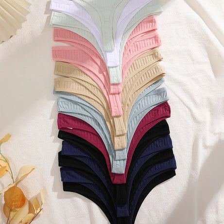 15Pcs Cotton Panties G-String Women Panties