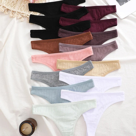 15Pcs Cotton Panties G-String Women Panties
