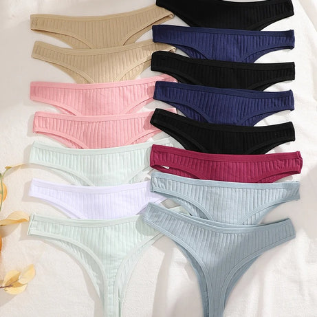 15Pcs Cotton Panties G-String Women Panties
