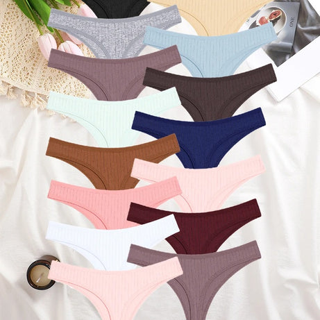 15Pcs Cotton Panties G-String Women Panties